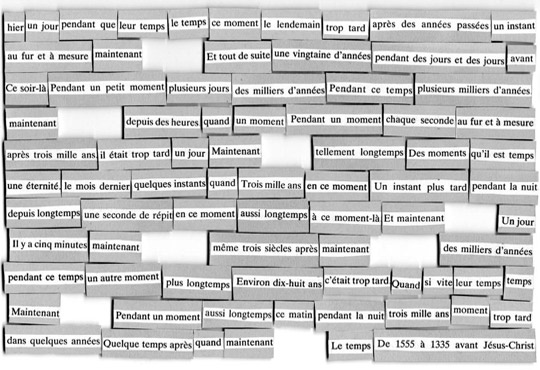 [poésie visuelle] Cécile Richard : Le feu au lac & Le temps au temps