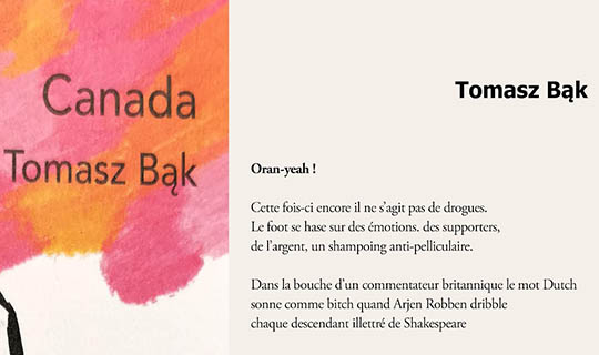 [Chronique] François CROSNIER, « Je ramasse les éclats et j’évente la mèche » (à propos de Tomasz Bąk, Canada)